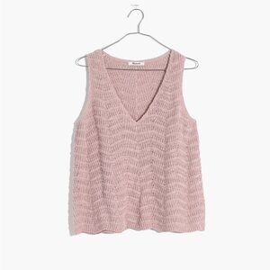 Madewell Vneck  Crocheted Sweater Tank